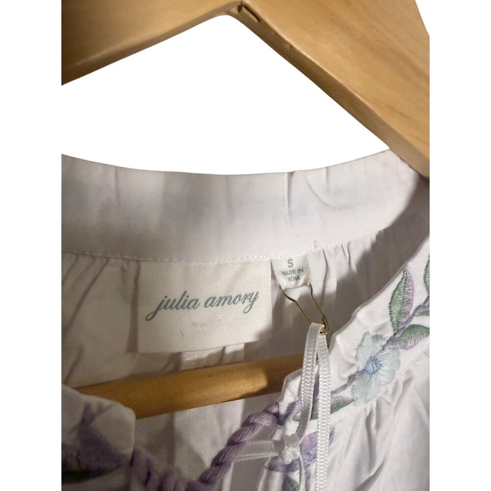 NWT Limited Edition AERIN x Julia Amory embroidered CORDELIA COATUE DRESS Sz. S - Picture 4 of 7
